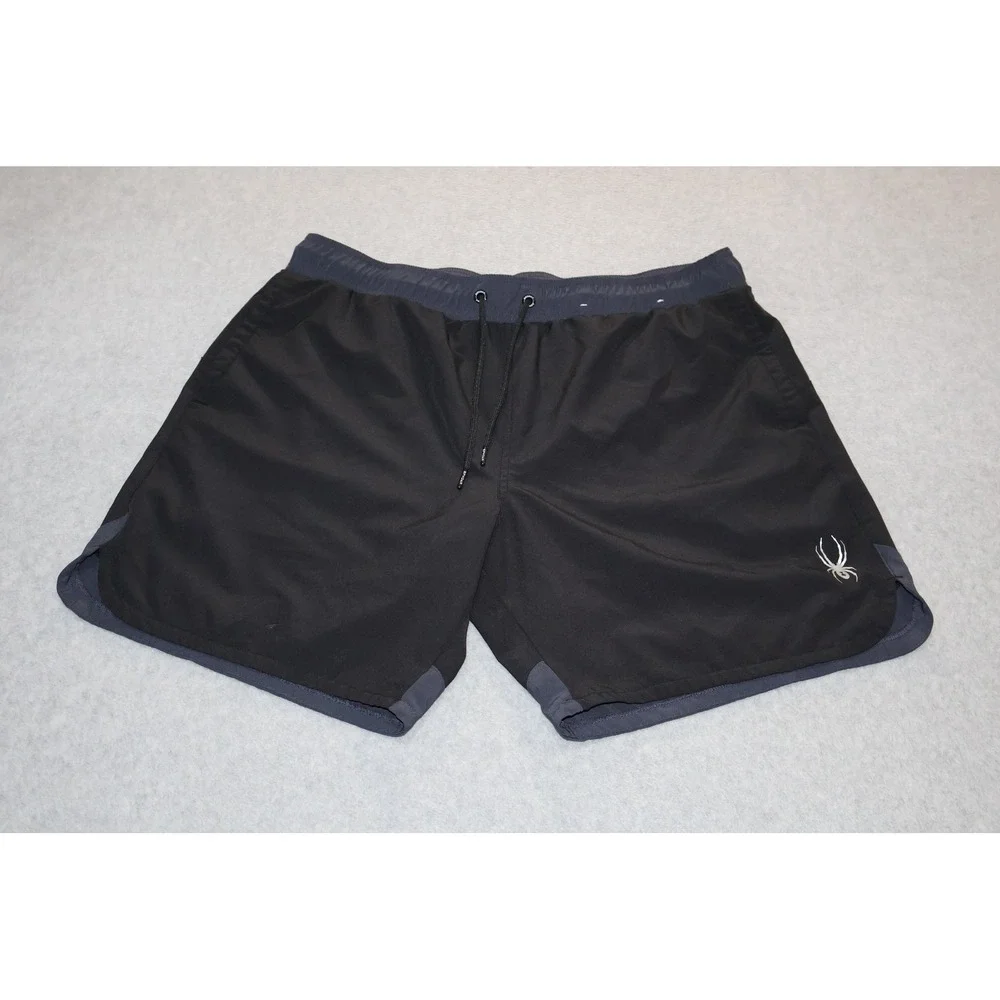Spyder Swim Trunks Mens XL Black Board Shorts Activewear 7